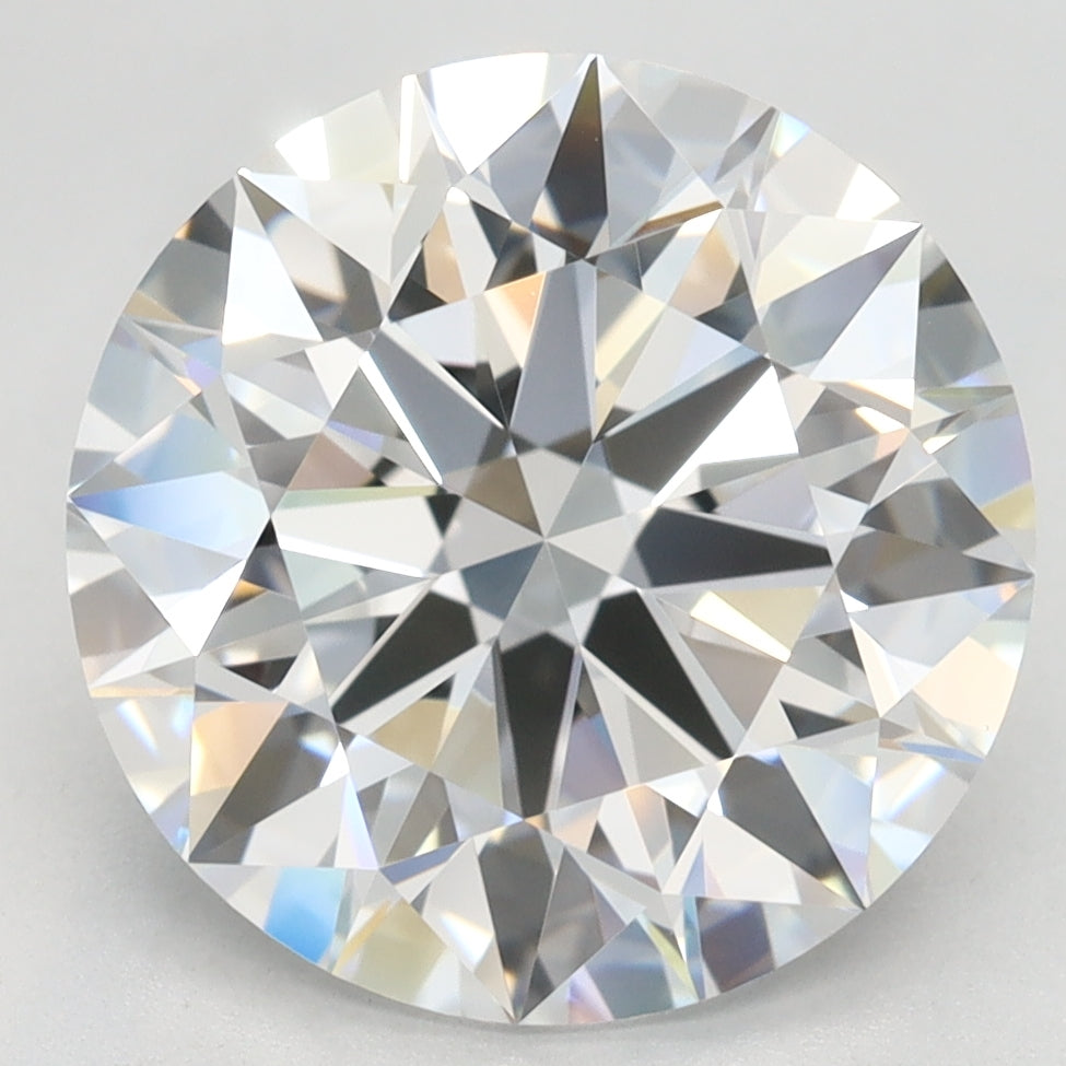 4.36 Carat Round Lab Diamond with  Cut Diamond in 14KT  view 1

