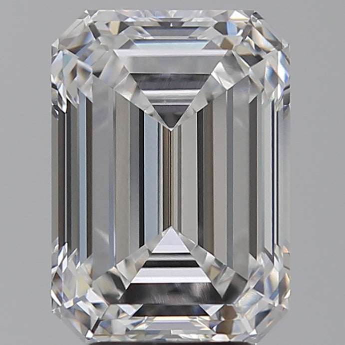 5.05 Carat Emerald Lab Diamond with  Cut Diamond in 14KT  view 1
