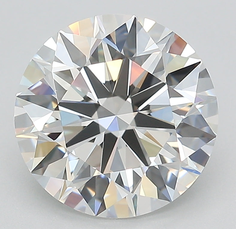 3.26 Carat Round Lab Diamond with  Cut Diamond in 14KT  view 1
