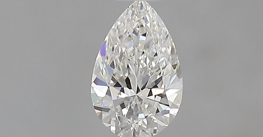 0.35 Carat Pear Natural Diamond with  Cut Diamond in 14KT  view 1
