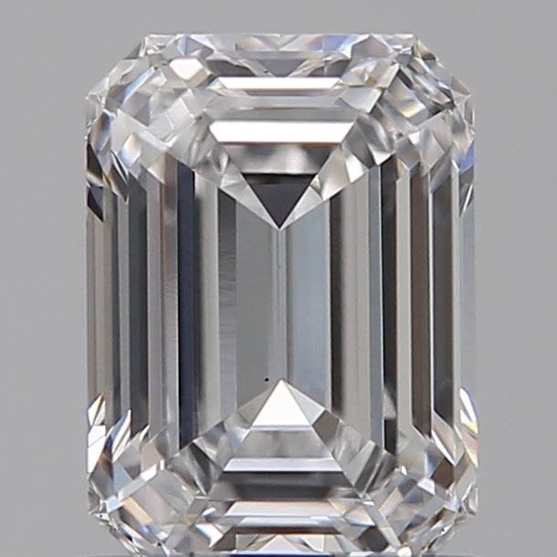 1.09 Carat Emerald Lab Diamond with  Cut Diamond in 14KT  view 1
