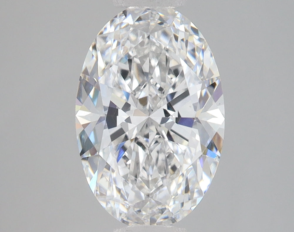 2.52 Carat Oval Lab Diamond with  Cut Diamond in 14KT  view 1
