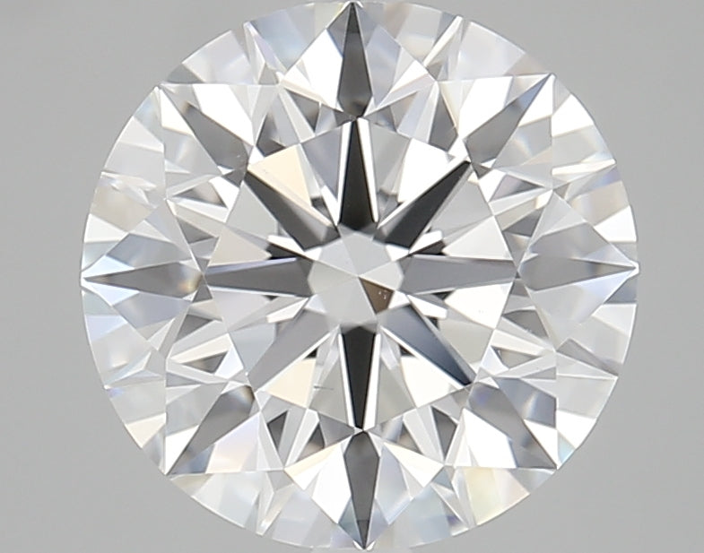 4.12 Carat Round Lab Diamond with  Cut Diamond in 14KT  view 1
