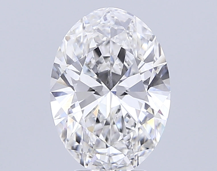 5.01 Carat Oval Lab Diamond with  Cut Diamond in 14KT  view 1
