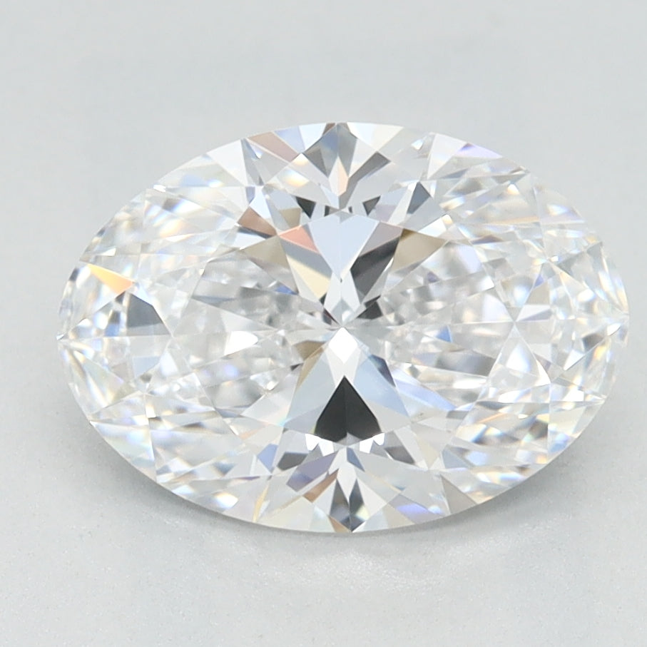 1.75 Carat Oval Lab Diamond with  Cut Diamond in 14KT  view 1
