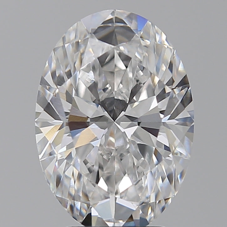 3.54 Carat Oval Lab Diamond with  Cut Diamond in 14KT  view 1

