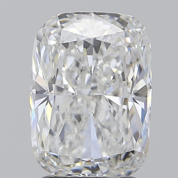2.95 Carat Cushion Lab Diamond with  Cut Diamond in 14KT  view 1
