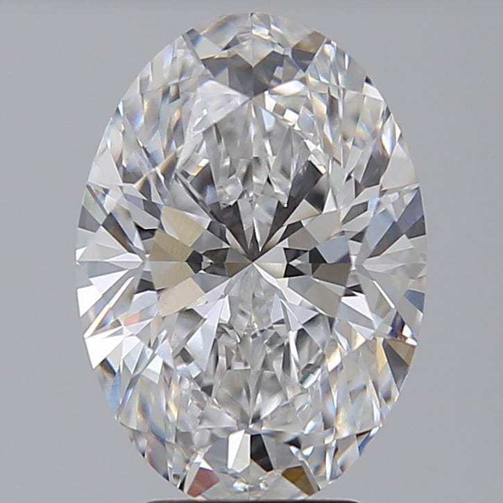 4.05 Carat Oval Lab Diamond with  Cut Diamond in 14KT  view 1

