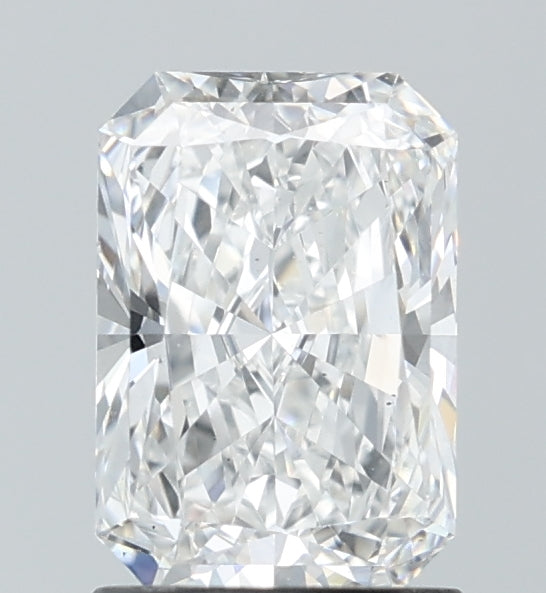 1.57 Carat Radiant Lab Diamond with  Cut Diamond in 14KT  view 1
