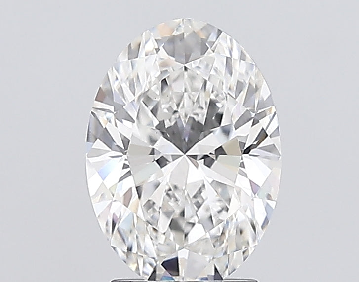 2.7 Carat Oval Lab Diamond with  Cut Diamond in 14KT  view 1
