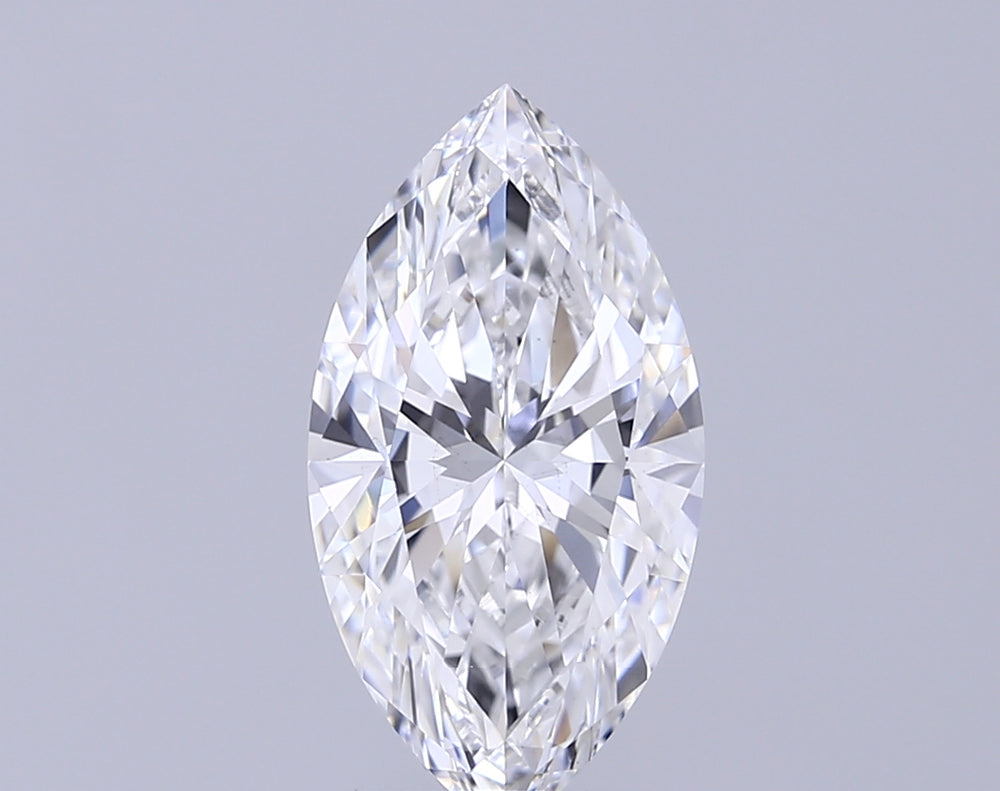 3.08 Carat Marquise Lab Diamond with  Cut Diamond in 14KT  view 1
