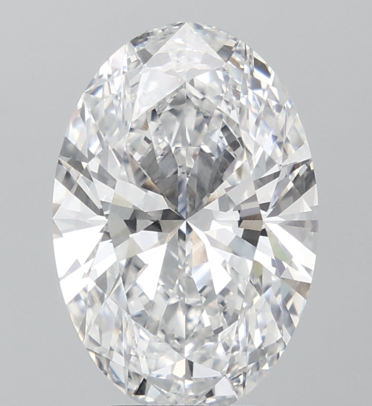 5.21 Carat Oval Lab Diamond with  Cut Diamond in 14KT  view 1
