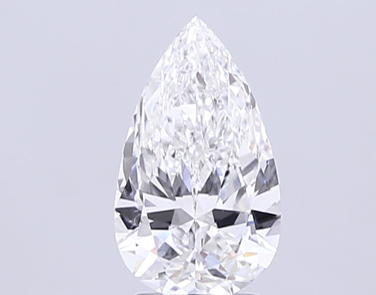 3.0 Carat Pear Lab Diamond with  Cut Diamond in 14KT  view 1
