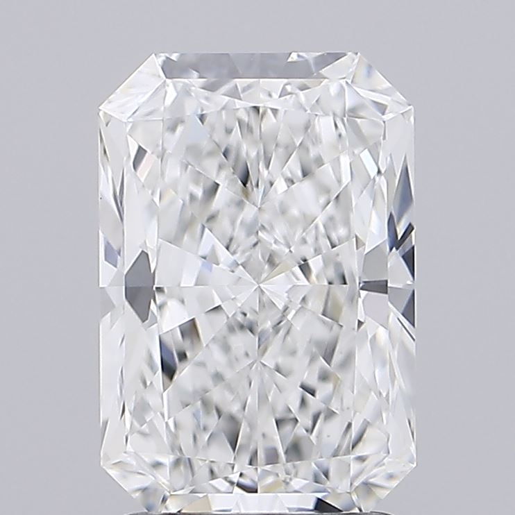 5.28 Carat Radiant Lab Diamond with  Cut Diamond in 14KT  view 1

