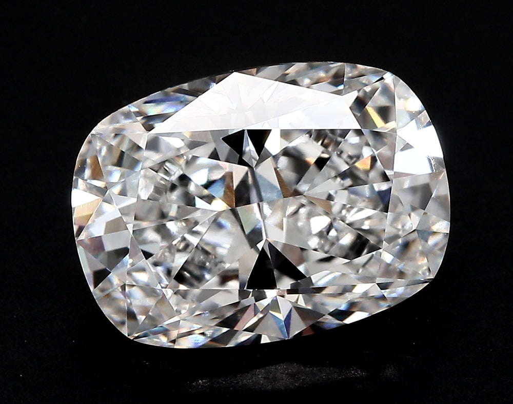 3.99 Carat Cushion Lab Diamond with  Cut Diamond in 14KT  view 1
