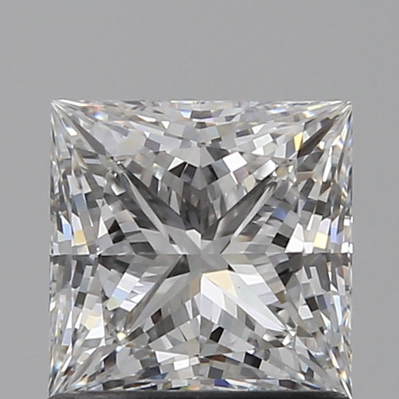 1.05 Carat Princess Lab Diamond with  Cut Diamond in 14KT  view 1
