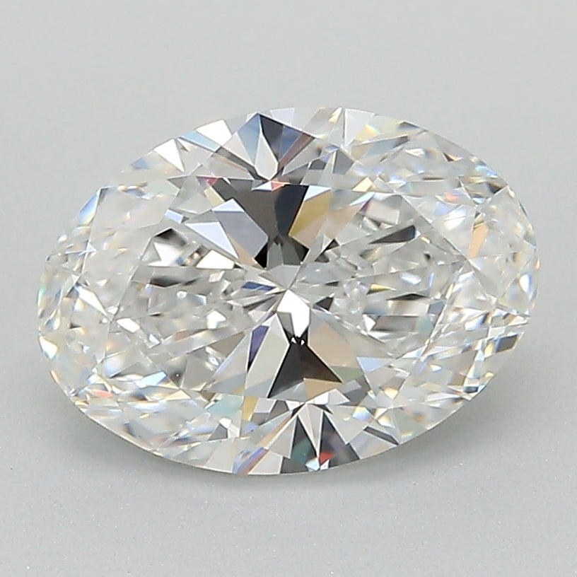 2.01 Carat Oval Lab Diamond with  Cut Diamond in 14KT  view 1
