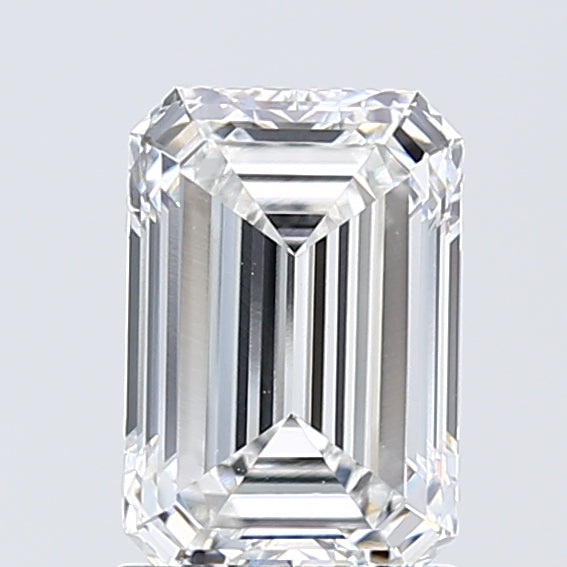 1.71 Carat Emerald Lab Diamond with  Cut Diamond in 14KT  view 1
