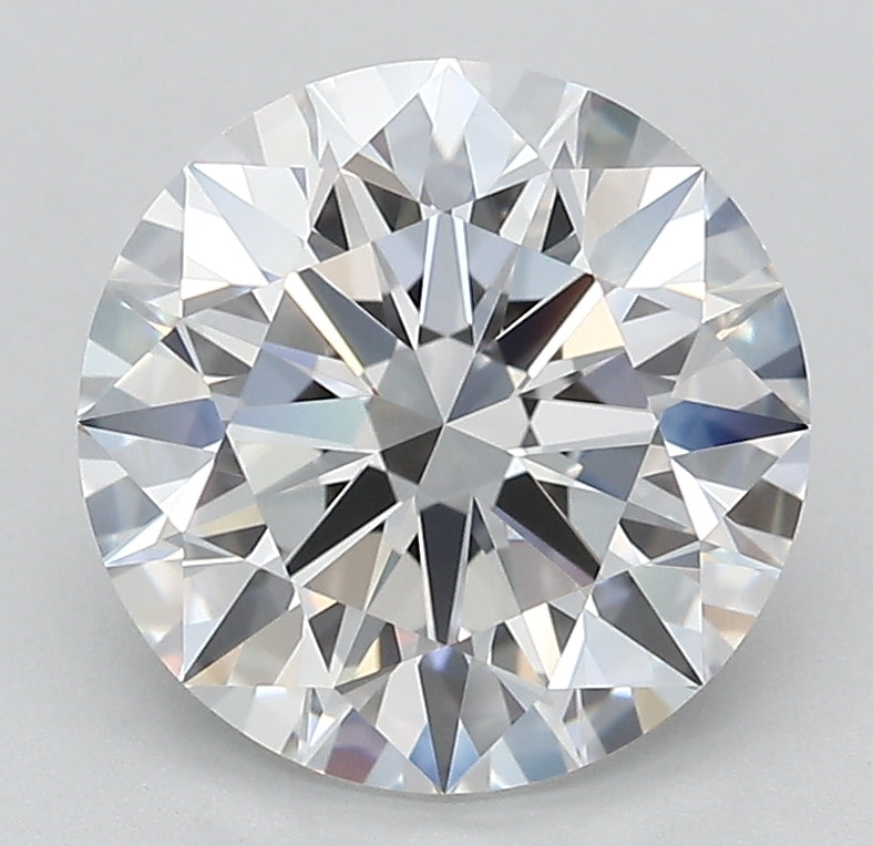 2.78 Carat Round Lab Diamond with  Cut Diamond in 14KT  view 1
