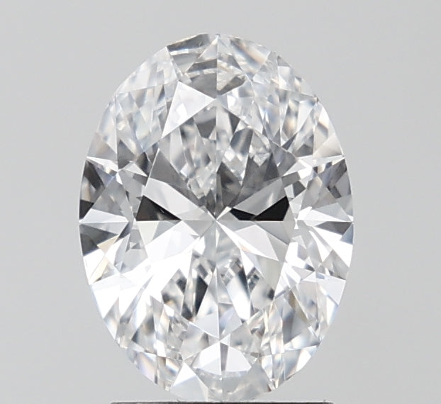 1.5 Carat Oval Lab Diamond with  Cut Diamond in 14KT  view 1
