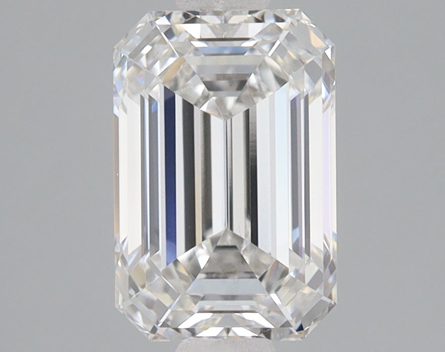 1.57 Carat Emerald Lab Diamond with  Cut Diamond in 14KT  view 1
