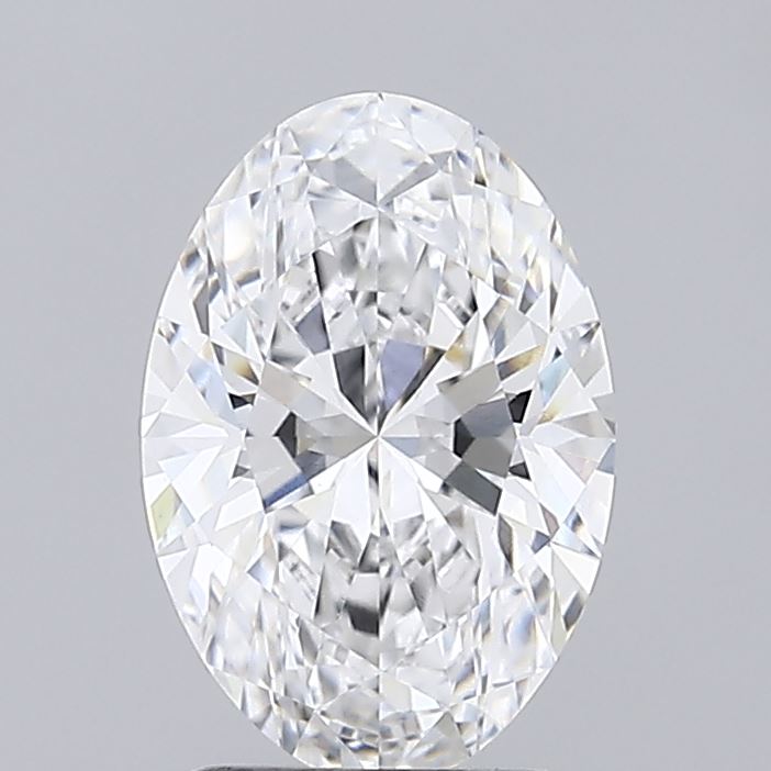 2.5 Carat Oval Lab Diamond with  Cut Diamond in 14KT  view 1
