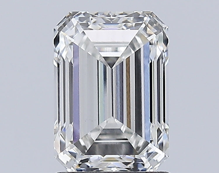1.65 Carat Emerald Lab Diamond with  Cut Diamond in 14KT  view 1
