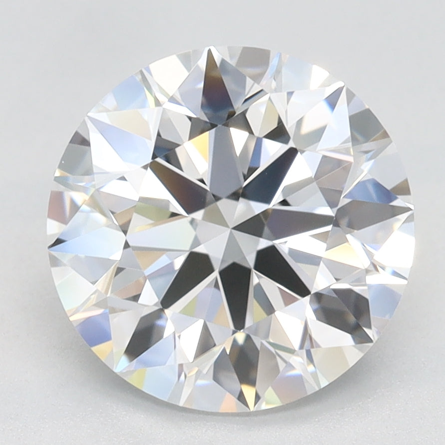 2.55 Carat Round Lab Diamond with  Cut Diamond in 14KT  view 1
