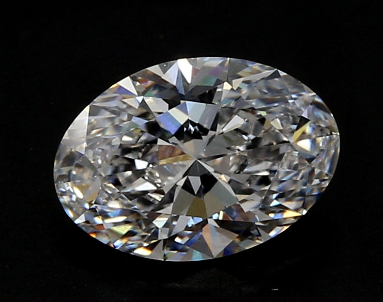1.64 Carat Oval Lab Diamond with  Cut Diamond in 14KT  view 1
