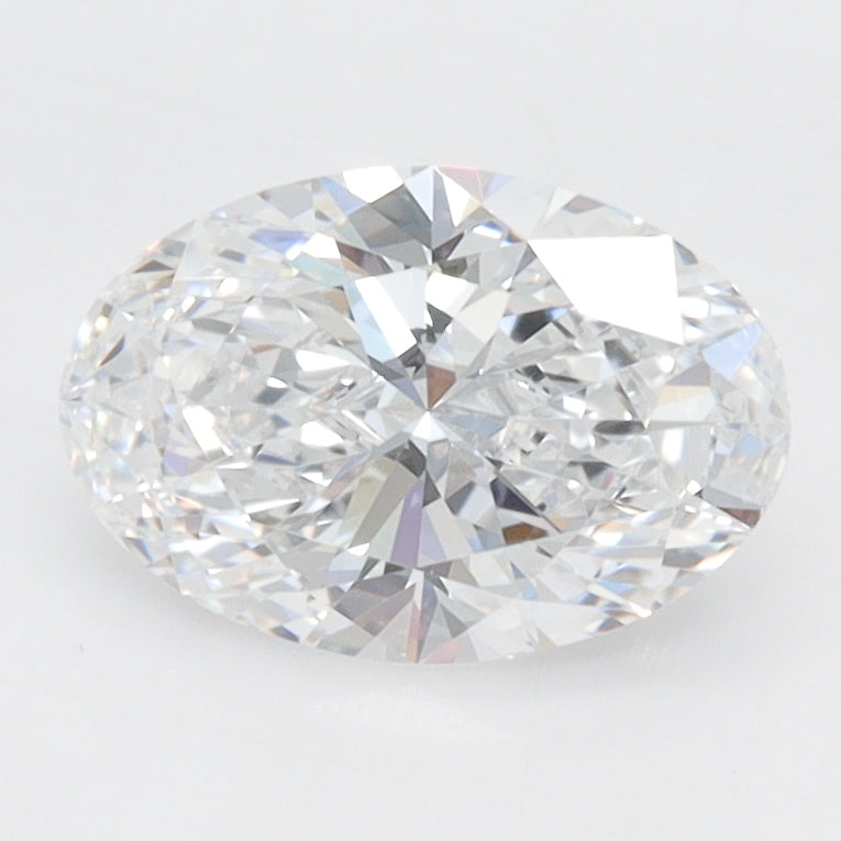 1.45 Carat Oval Lab Diamond with  Cut Diamond in 14KT  view 1
