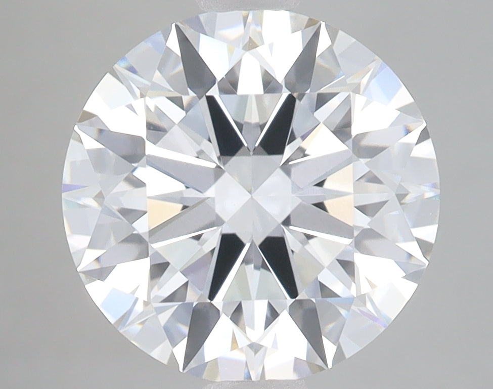 4.04 Carat Round Lab Diamond with  Cut Diamond in 14KT  view 1
