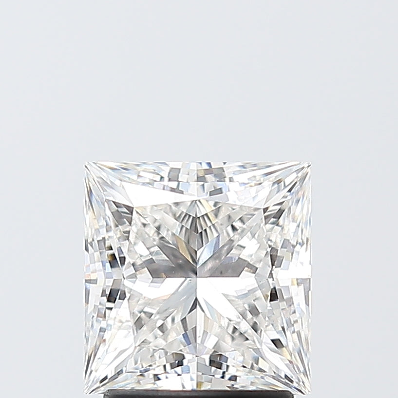 2.31 Carat Princess Lab Diamond with  Cut Diamond in 14KT  view 1
