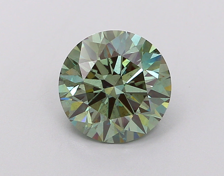 1.66 Carat Round Lab Diamond with  Cut Diamond in 14KT  view 1
