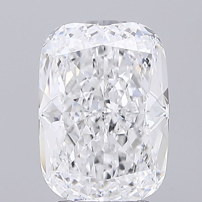 3.69 Carat Cushion Lab Diamond with  Cut Diamond in 14KT  view 1
