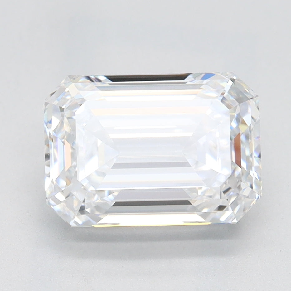 2.01 Carat Emerald Lab Diamond with  Cut Diamond in 14KT  view 1
