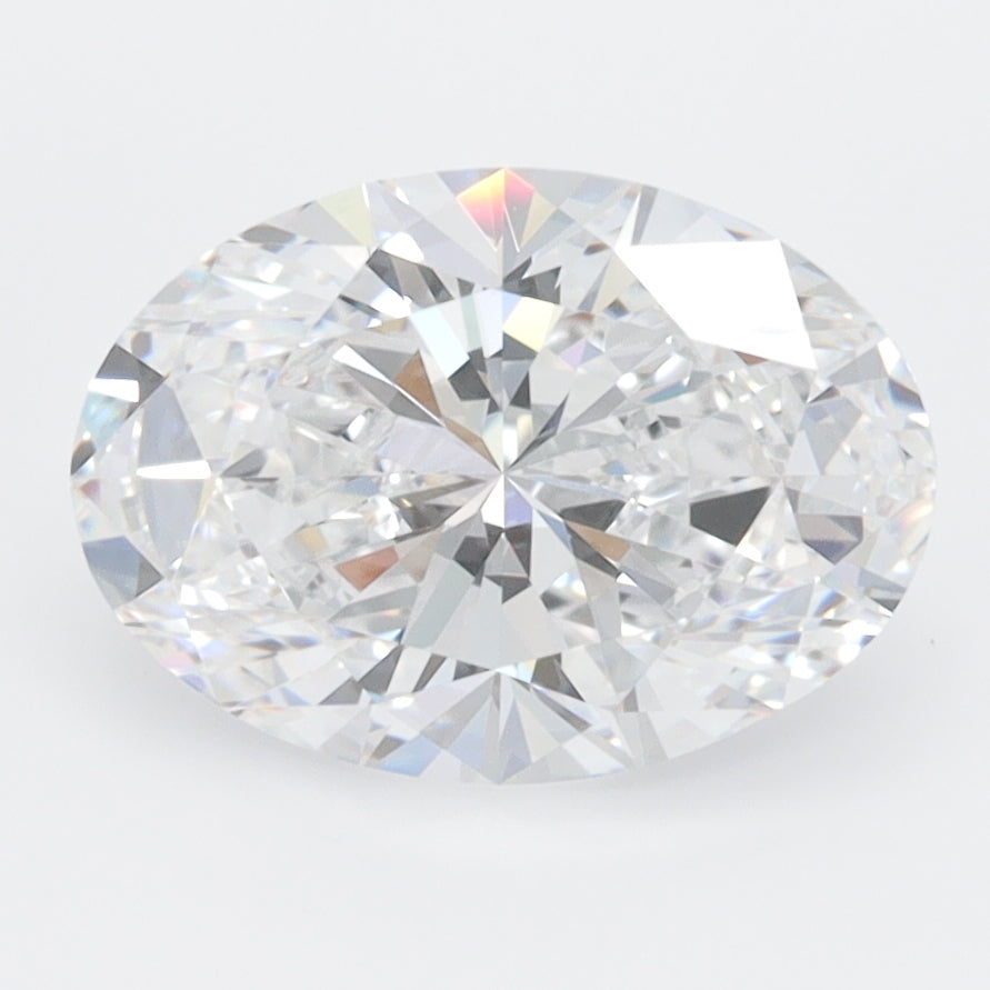 2.41 Carat Oval Lab Diamond with  Cut Diamond in 14KT  view 1
