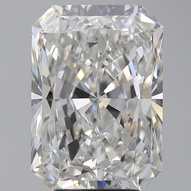5.1 Carat Radiant Lab Diamond with  Cut Diamond in 14KT  view 1
