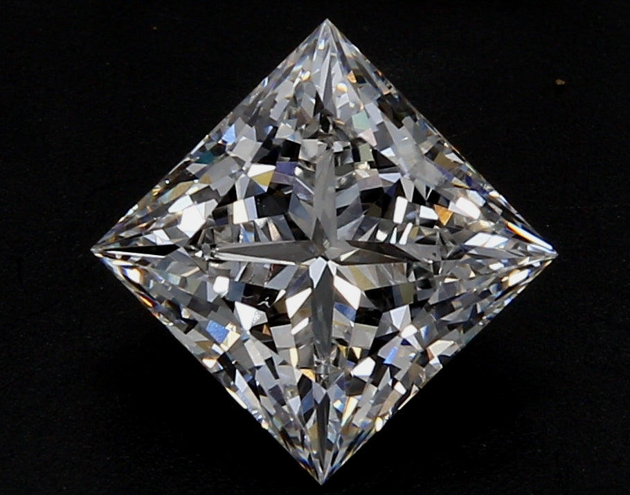 1.7 Carat Princess Lab Diamond with  Cut Diamond in 14KT  view 1
