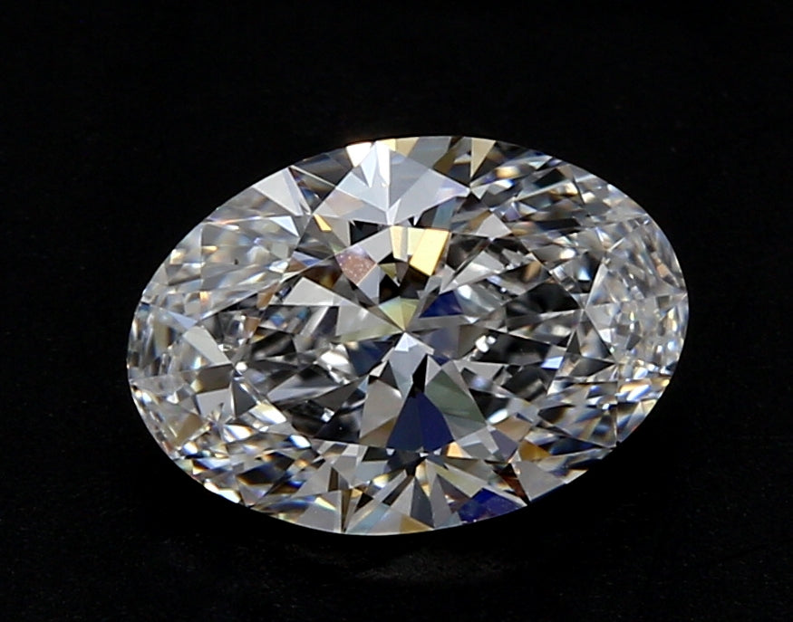 1.59 Carat Oval Lab Diamond with  Cut Diamond in 14KT  view 1
