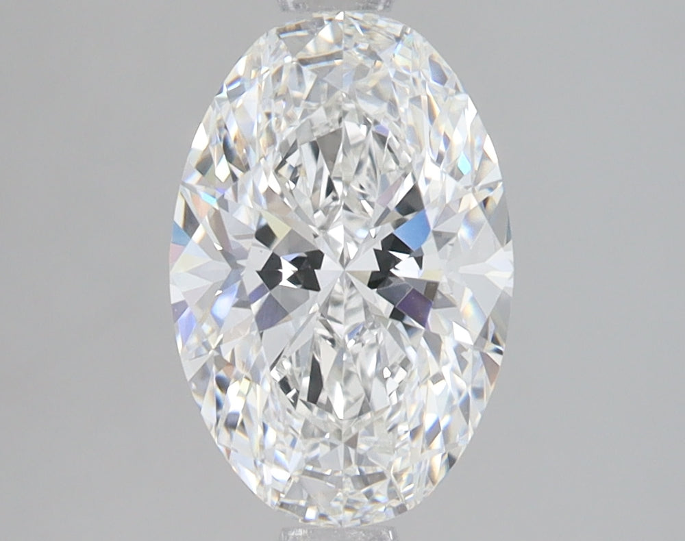 2.01 Carat Oval Lab Diamond with  Cut Diamond in 14KT  view 1
