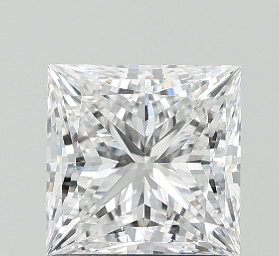 1.51 Carat Princess Lab Diamond with  Cut Diamond in 14KT  view 1
