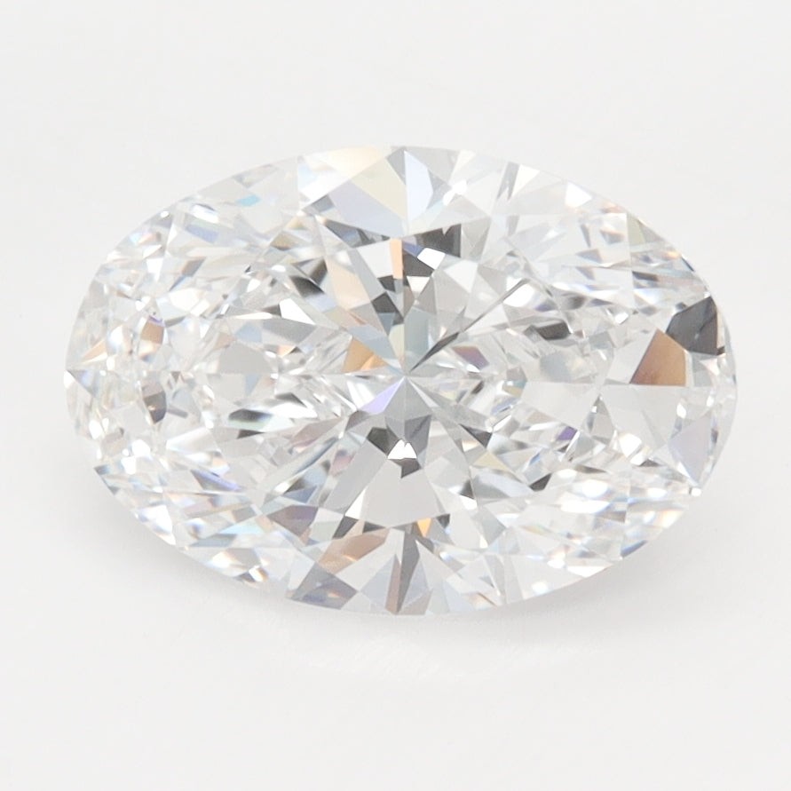 2.22 Carat Oval Lab Diamond with  Cut Diamond in 14KT  view 1

