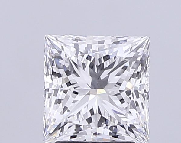 3.02 Carat Princess Lab Diamond with  Cut Diamond in 14KT  view 1
