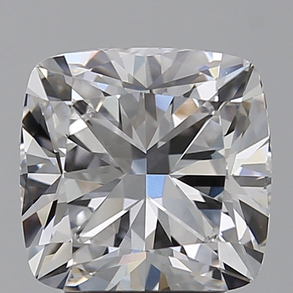 3.06 Carat Cushion Lab Diamond with  Cut Diamond in 14KT  view 1
