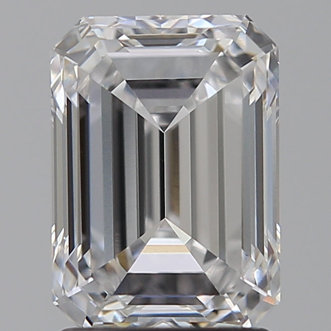 2.08 Carat Emerald Lab Diamond with  Cut Diamond in 14KT  view 1
