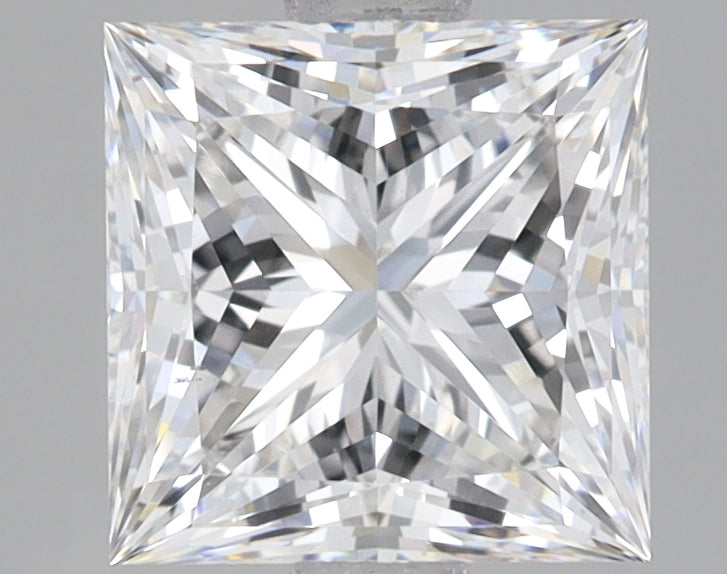 1.72 Carat Princess Lab Diamond with  Cut Diamond in 14KT  view 1

