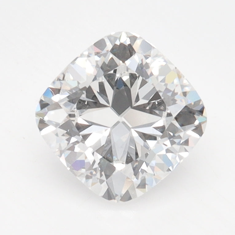 1.55 Carat Cushion Lab Diamond with  Cut Diamond in 14KT  view 1

