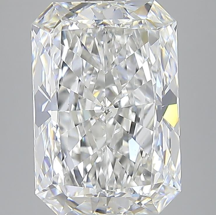 7.08 Carat Radiant Lab Diamond with  Cut Diamond in 14KT  view 1
