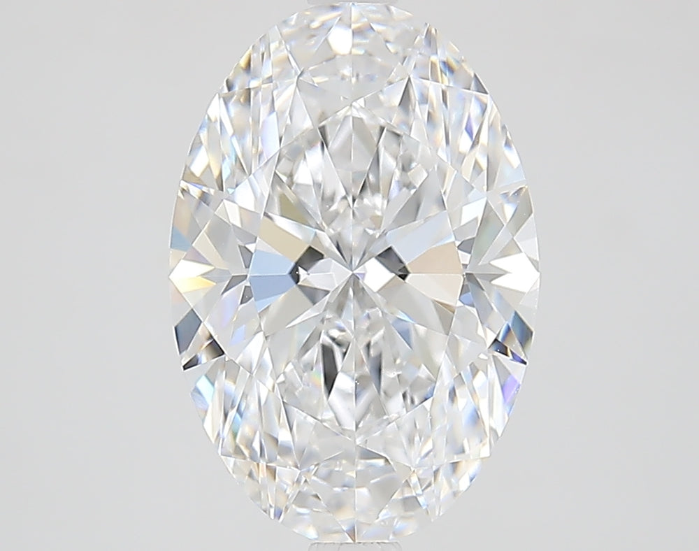 3.6 Carat Oval Lab Diamond with  Cut Diamond in 14KT  view 1
