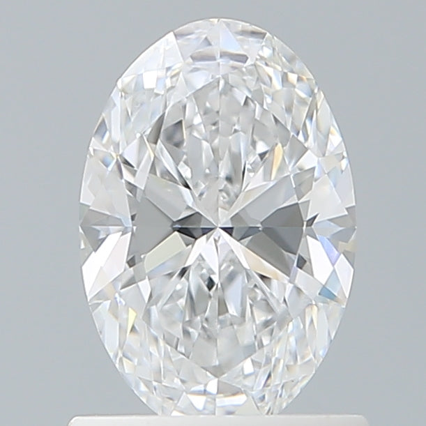 1.0 Carat Oval Lab Diamond with  Cut Diamond in 14KT  view 1
